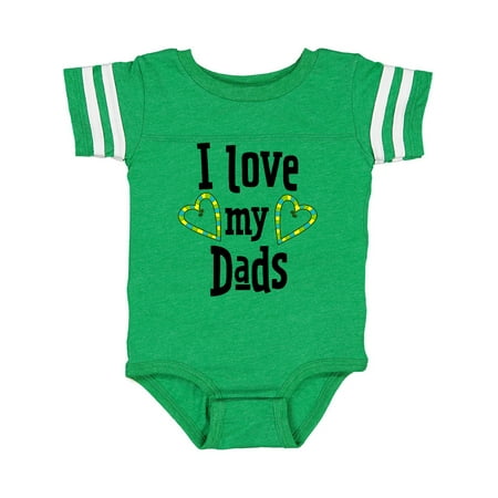 

Inktastic I Love my Dads- hearts Gift Baby Boy or Baby Girl Bodysuit