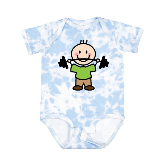 Inktastic Weightlifting Boy Weightlifter Exercise Boys Baby Bodysuit