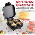 thumbnail image 4 of Dash Deluxe Bite Maker Egg Cooker, 4 Single, Aqua, 4 of 4
