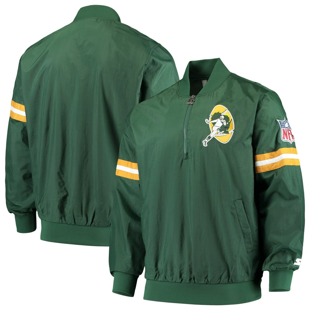 Green Bay Packers Starter Throwback Jet HalfZip Pullover Jacket