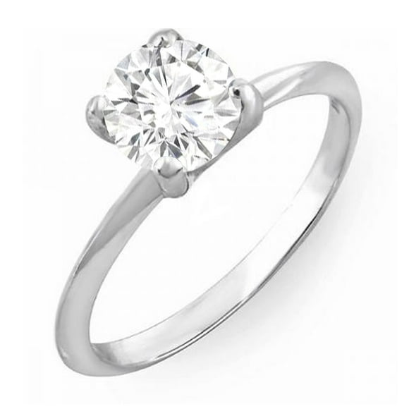 Dazzlingrock Collection IGI CERTIFIED 1.01 Carat (ctw) 14K Lab Grown White Diamond Bridal Ring 1 CT, White Gold, Size 5.5