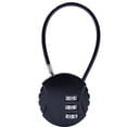 thumbnail image 1 of Lefu 3 Digit Password Lock Portable Anti-theft Wire Rope Dormitory Cabinet Lock Padlock Luggage Combination Lock Home Hardware Black, 1 of 10