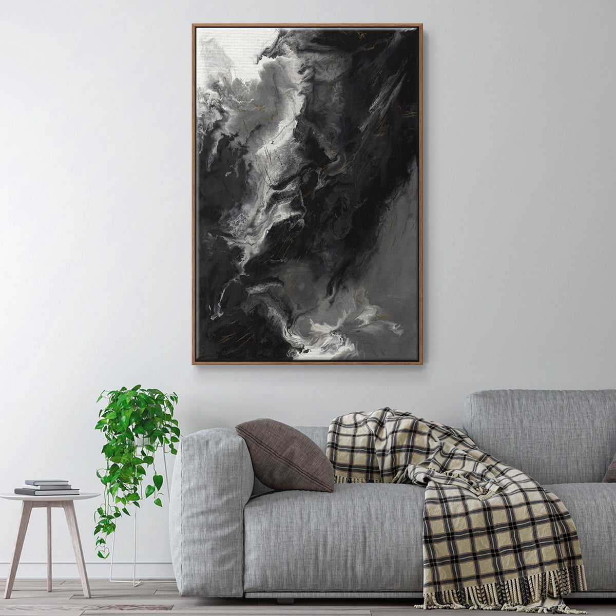 Changes Framed Premium Gallery Wrapped Canvas - Ready to Hang - 25 x 37 - Walnut Floating Frame
