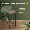 thumbnail image 4 of Outsunny 3pcs Patio Bar Set, Outdoor Bistro Set with 2 Bar Stools and 1 Tempered Glass Bar Table, Dining Chat Set, Tan, 4 of 8