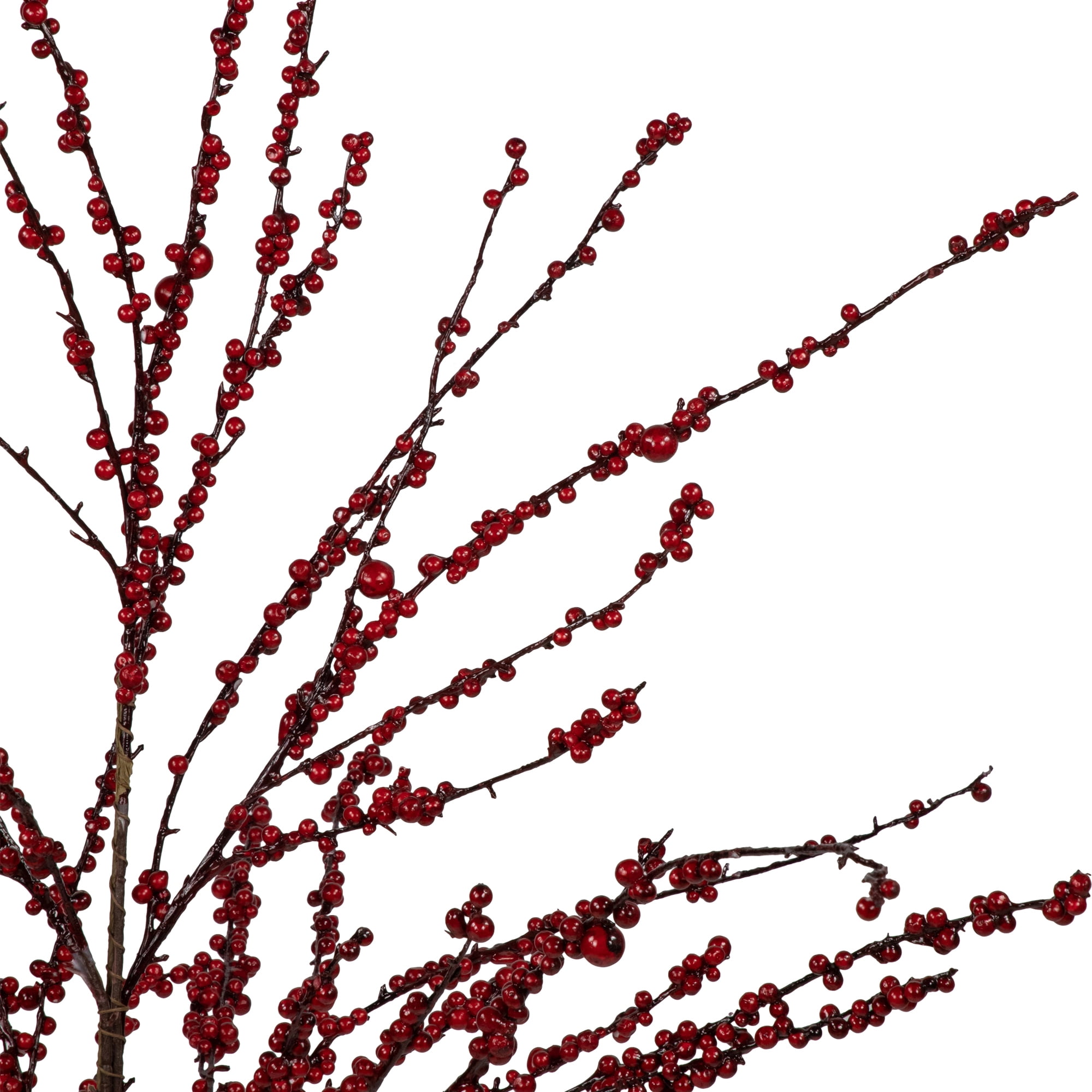 50" Pencil Artificial Christmas Tree with Red Berries - Unlit