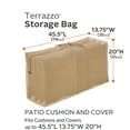 thumbnail image 6 of Classic Accessories 20 in. H x 13.75 in. W x 45.5 in. L Brown Polyester Cushion Bag, 6 of 7