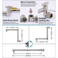 thumbnail image 4 of G-Promise All Metal 10 Inches Rainfall Shower Head with Handheld Spray Combo 3 Settings Diverter Adjustable Extension Arm with Lock Joints 71 Inches Stainless Steel Hose (Brushed Nickel), 4 of 5