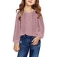 thumbnail image 5 of Gibobby Blusas De Manga Larga Para Niñas Blusas de chifón con cuello de y manga larga para niñas pequeñas y niños grandes, camisas casuales y holgadas, Tops de talla grande （Rosa， 16-17 Años), 5 of 5