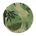 thumbnail image 2 of PIKWEEK Decorative Round Table Cover Elastic Tablecloth, Bamboo Polyester Fitted Table Cover Elastic Edged, Zen Circle Bamboo Vintage Color Print Fabric Table Cover,for Indoor Outdoor, 2 of 7