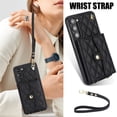 thumbnail image 2 of Samsung Galaxy S23+ Funda Protectora con Bloqueo para Billetera Funda con Tapa Magnética Bolsillo con Ranuras para Múltiples Tarjetas con Correa para el Hombro y Correa para la Muñeca Desmontables, 2 of 7