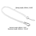 thumbnail image 2 of Uxcell Retractable Coil Spring Keychain Clasp with Big Key Ring 480mm, 1 Pack Plastic Spiral Stretchy Cord, Clear, 2 of 5