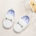 thumbnail image 4 of Meckior Baby Girls Boys Loafers Infant Crib Shoes Newborn PU Sneakers for First Walkers 3-18 Months, 4 of 6