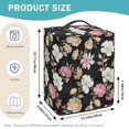 thumbnail image 6 of ZIATUBLES Ice Cream Machine Dust Cover Machine Washable Polyester Kitchen Appliance Cover with Front Pockets Foldable Decor Accessory, 15.35" x 9.84" x 18.11", Vintage Floral Black Print, 6 of 6