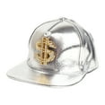 thumbnail image 1 of WZXFASHION Unisex Shiny Skin Baseball Caps With Embroidered Sign Clothing Shoes & Accessories Silver One Size, 1 of 3