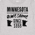 thumbnail image 4 of Inktastic Minnesota Awesome Since 1858 Boys or Girls Baby T-Shirt, 4 of 5