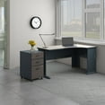 thumbnail image 2 of Bush Business Furniture Cubix Right Corner Desk w/Mobile File Cabinet Slate/White Spectrum, 2 of 8