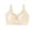Beige, variant on Bras for Women Full Coverage Push Up Bralettes Adjustable Strap Solid Color Bras Wireless Ruffle Bras