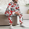 thumbnail image 5 of Mens Pajamas Set, Cut French Bulldog Red Bow Tie_A Button Down Long Sleeve Loungewear Sleepwear Pjs sets for Men, 5 of 5