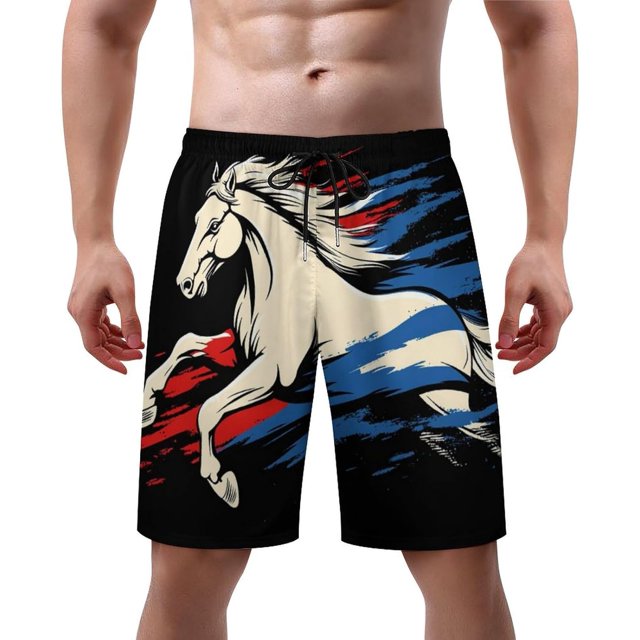 NICKSUN Men's Swim Trunks, Cute Print Quick Dry Summer Board Beach Shorts with Mesh Lining and Pockets