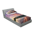 thumbnail image 2 of Ambesonne Blue Fitted Sheet & Pillow Sham Set, Reflections on Water View, Twin, Blue, 2 of 2