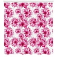 thumbnail image 3 of Ambesonne Watercolor Shower Curtain, Abstract Peonies, 69"Wx84"L, Pink Magenta, 3 of 3