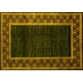 thumbnail image 1 of Ahgly Company Machine Washable Indoor Rectangle Abstract Yellow Modern Area Rugs, 2' x 4', 1 of 4