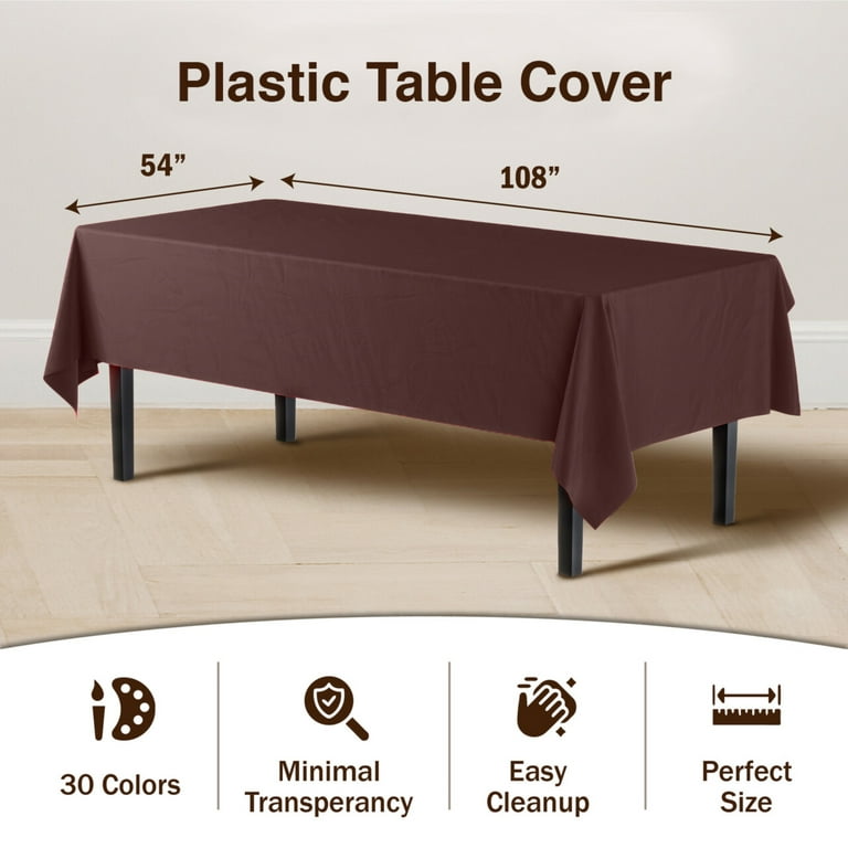 Exquisite Black Plastic Table Cover Roll - 40 Inch X 100 Feet