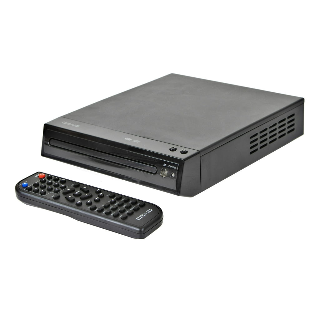 Craig CVD516 Compact DVD Player with Remote in Black Compatible with
