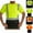 Green #01, variant on High Visibility Reflective Safety Shirts for Men Reflective Mesh Fabric Dries Quickly T Shirts & Reflective Strip Sanitation Work Clothes Short-Sleeved Round Neck Top with Pockets
