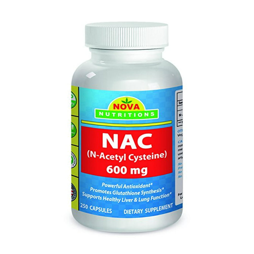 Nova Nutritions NAC Acetyl Cysteine 600mg, 250 Capsules