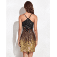 thumbnail image 4 of PrettyGuide Womens Sexy Sparkly Sequin Party Club Dress Adjustable Spaghetti Strap Shimmer Bodycon Mini Dress, 4 of 7