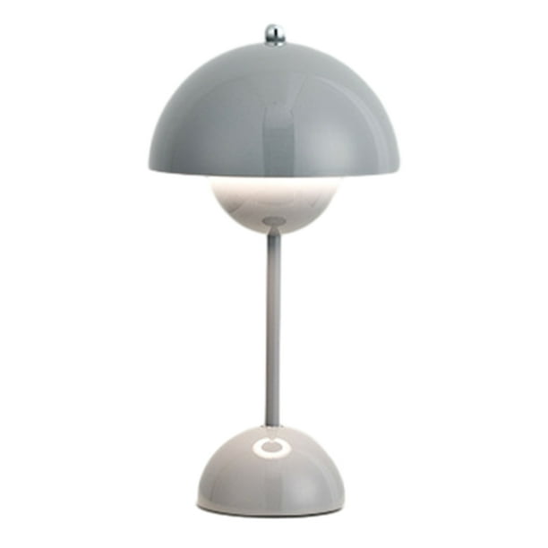 Lámpara de capullo de flor, lámpara de noche moderna regulable para dormitorio, restaurante, cafetería (gris)