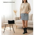 thumbnail image 4 of Glory Max Women's Assorted Colors Black Solid Cotton Crew Socks Size 9-11 12 Pairs, 4 of 5
