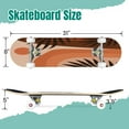 thumbnail image 2 of 31'' Complete Skateboard 7 Layer Canadian Maple Double Kick Deck Skateboards Terracotta sunset mountain landscape tropical leaves Modern boho decor Skate Board for Beginner Adult Gifts, 2 of 5