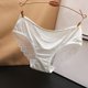 thumbnail image 2 of Braguitas de malla sexy con lazo para mujer: satén sin costuras de cintura baja, tallas M-XL con cintura/longitud, diseño triangular color nude, 2 of 3