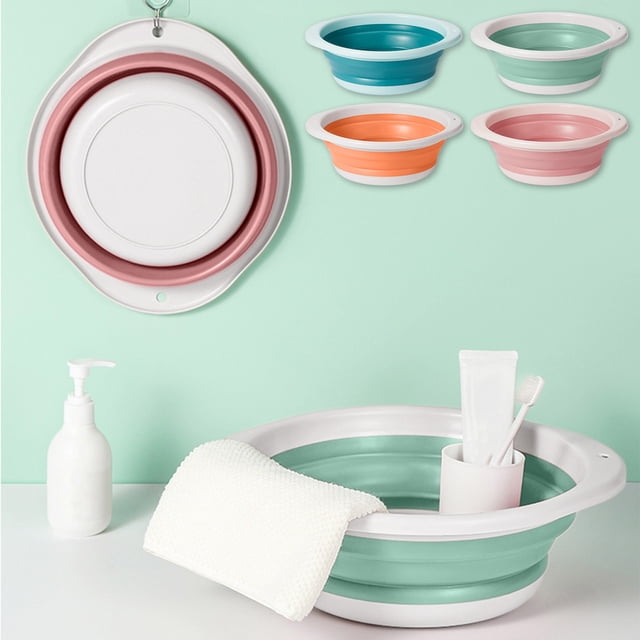 pstuiky Collapsible Wash Basin Portable Foldable Sink for Camping & Travel Large Capacity Storage Container 4 Colors