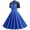 Blue, variant on Lolmot Women's Lapel Hepburn Dress 50s 60s Vintage Polka Dot Cocktail Audrey Rockabilly A-Line Wedding Party Midi Dress Short Sleeve Swing Party Evening Prom Gown Dress