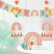 Boho Rainbow Birthday Decorations Kit, 34 ct