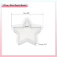 thumbnail image 2 of Uxcell 3.5 Inch Five-Pointed Star Shape Resin Mould for Epoxy Resin Blank Casting, White, 2 of 5