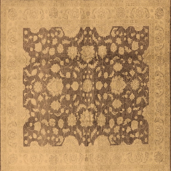 Ahgly Company Indoor Square Oriental Brown Traditional Area Rugs, 8' Square