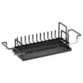 thumbnail image 3 of Sink Dish Drying Rack, Expandable Small Dish Rack Over Sink with Silicone Drying Tray, Black, 3 of 6