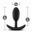 thumbnail image 5 of Blush Anal Adventures Platinum Silicone Vibra Slim Plug Medium - Black, 5 of 8