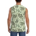 thumbnail image 4 of Uemuo Green Snake Pattern Men's Sleeveless T-Shirt,Muscle Athletic Tank Top, Moisture-wicking Quick-dry Breathable Classic Tee Top for Gym Run Outdoor Sports-, 4 of 8
