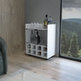 thumbnail image 2 of Nmkwnr Wood Bar Cart with Glass Door and Open Shelf and Bottle Rack, Perfect for Dining Room, Bar, Kitchen, White, 2 of 7