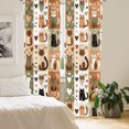 thumbnail image 2 of Ambesonne Cats Curtains 2 Panel Set, Modern Scandi Kitten Love Art, Pair of - 28" x 95", Ginger Olive Green White, 2 of 4