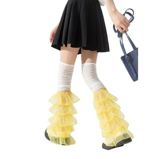 AJs A51548 Striped Leg Warmers - Blue-Gold Yellow - 22 in
