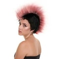 thumbnail image 2 of HPO Adult Unisex Rock Star Mohawk Wig Full Pink Color Troll Wigs | Perfect for Halloween & Cosplay, 2 of 10