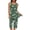 Green, variant on Ecqkame Womens Summer Outfits Solid Color Sleeveless Casual Pleated Blouse and Shorts Elastic Waist Loungewear Sets Womens Outfits Dark Blue L