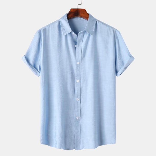 pstuiky camisetas de manga corta para hombre, Camisa hawaiana informal de manga corta con cuello vuelto y botones para hombre camisas casuales para hombre xl