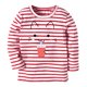 thumbnail image 3 of Niñas niños lindo gato raya manga larga camiseta suave Tops ropa (rojo 2-3T) Ehuebsd Para estrenar, 3 of 6